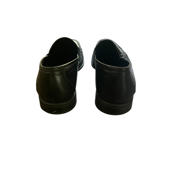 Bruno Magli Leather Bit Loafers Dress Shoes Silver Buckle Accents - Picture 6 of 6